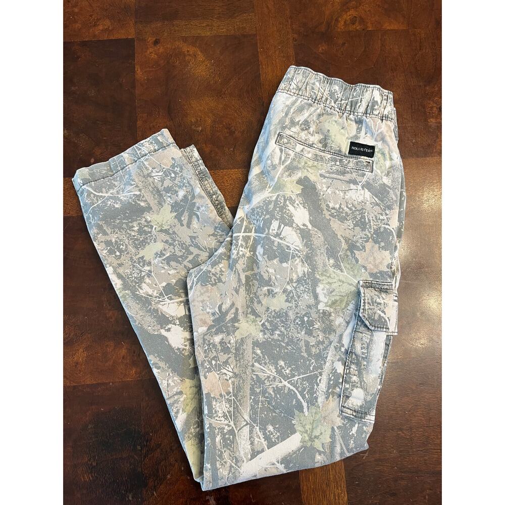 Hollister Slim Cargo Epic Flex Camo Pants Size S Elastic Waist Cargo Pockets